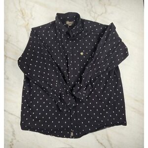 Ariat Taylor Men's Long Sleeve Button Down Black Geometric Diamond Print Western